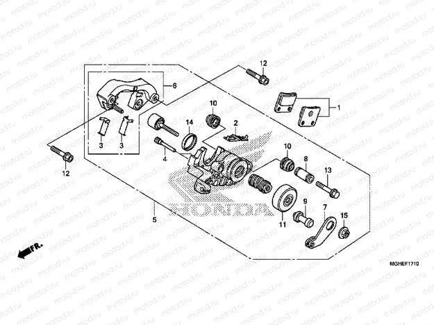 F-17-10 PARKING BRAKE BRAKE CALIPER