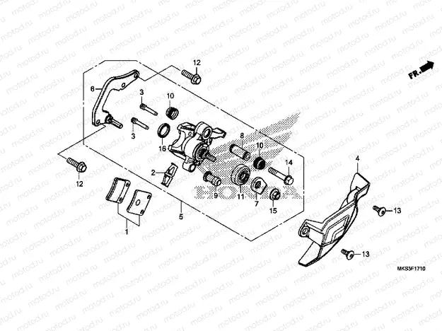 F-17-10 PARKING BRAKE CALIPER