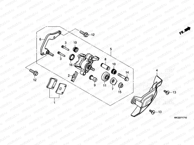 F-17-10 PARKING BRAKE CALIPER