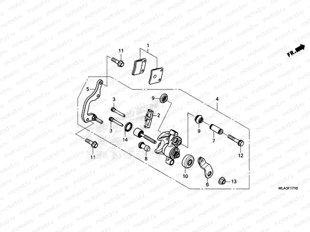 F-17-10 PARKING BRAKE CALIPER