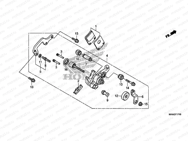 F-17-10 PARKING BRAKE CALIPER