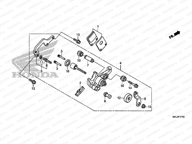 F-17-10 PARKING BRAKE CALIPER