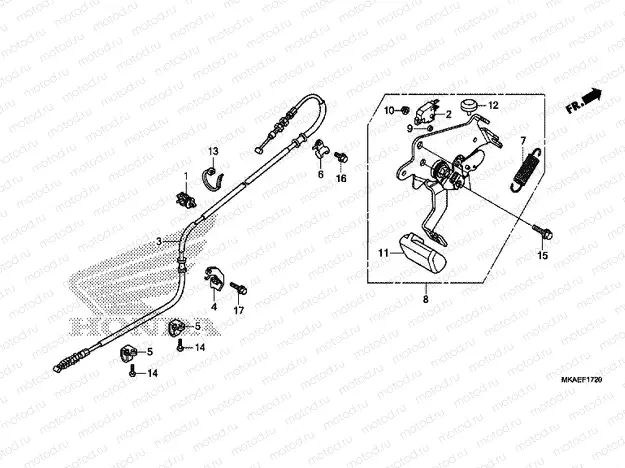 F-17-20 PARKING BRAKE LEVER