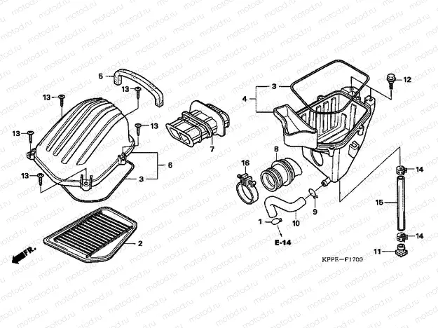 F-17 AIR FILTER (CBR125R / RS / RW5 / RW6 / RW8)
