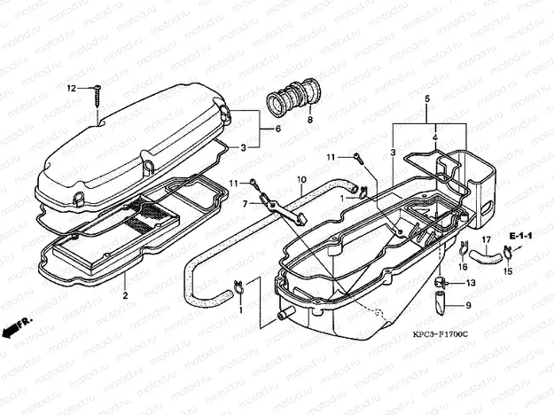 F-17 AIR FILTER (XL125V1 / 2/3/4/5/6)