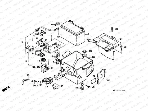 F-17 BATTERY / BATTERY HOUSING