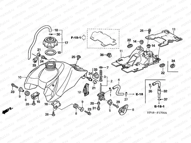F-17 FUEL TANK (TRX450R4,5,6,7/ER6,7)