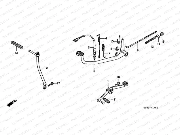 F-17 PEDAL / PULSE ARM LEVER