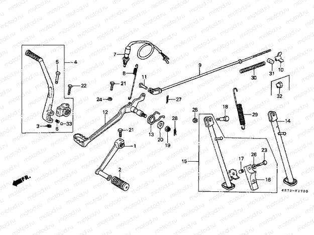 F-17 PEDAL / PULSE ARM LEVER