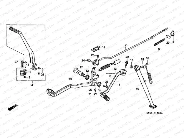 F-17 PEDAL / PULSE ARM LEVER