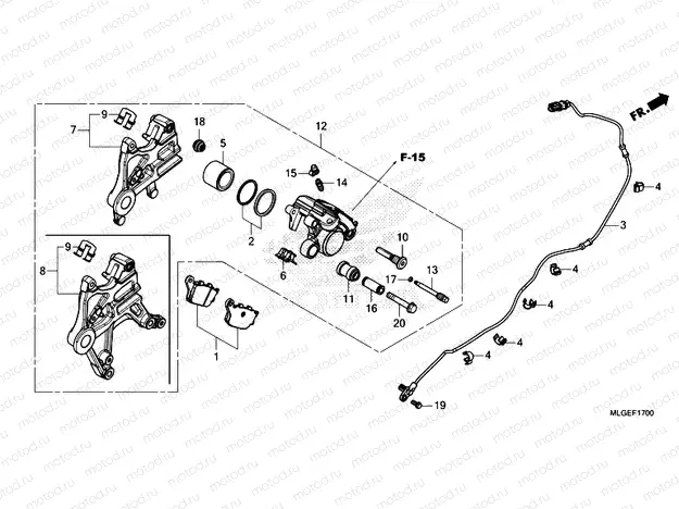 F-17 REAR BRAKE CALIPER