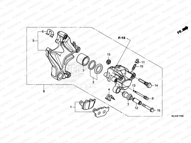 F-17 REAR BRAKE CALIPER