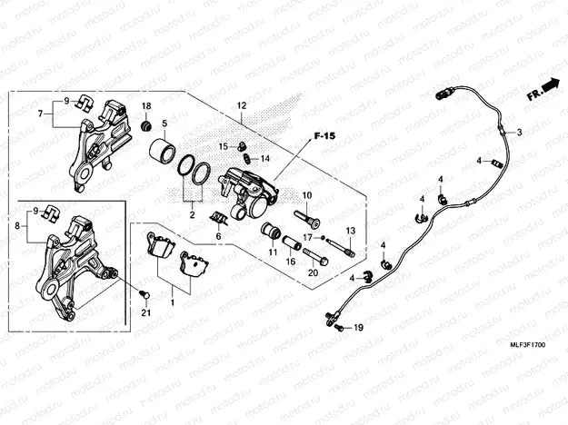 F-17 REAR BRAKE CALIPER