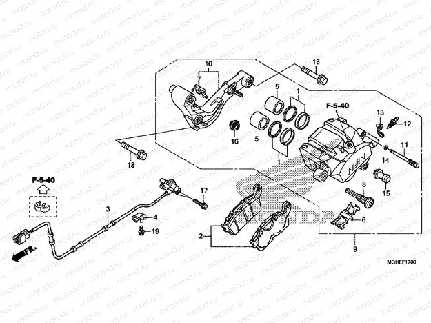 F-17 REAR BRAKE CALIPER