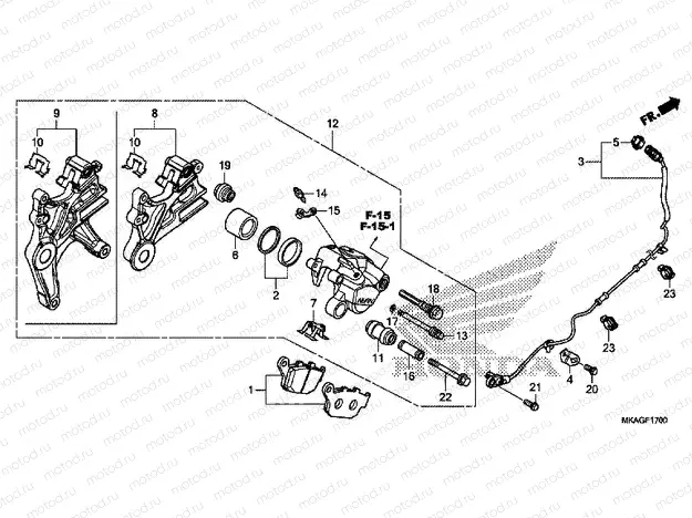F-17 REAR BRAKE CALIPER