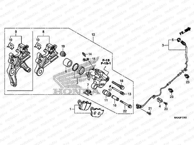 F-17 REAR BRAKE CALIPER
