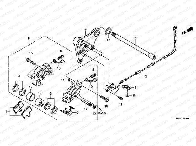 F-17 REAR BRAKE CALIPER