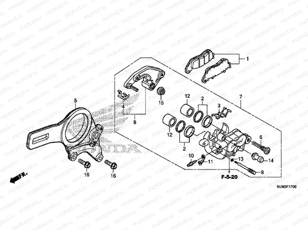 F-17 REAR BRAKE CALIPER
