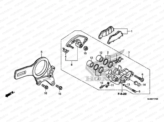 F-17 REAR BRAKE CALIPER