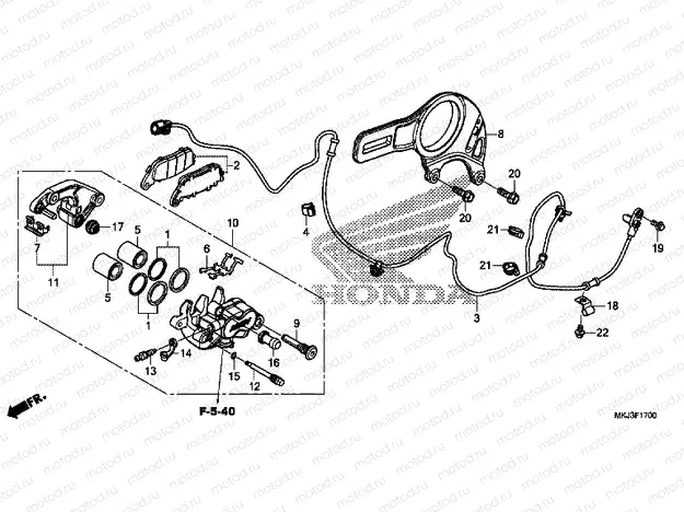 F-17 REAR BRAKE CALIPER