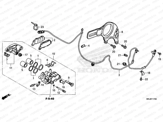 F-17 REAR BRAKE CALIPER