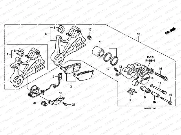 F-17 REAR BRAKE CALIPER