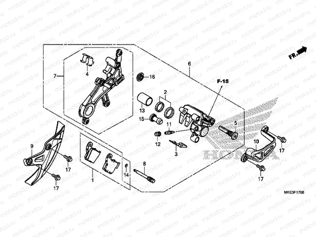 F-17 REAR BRAKE CALIPER