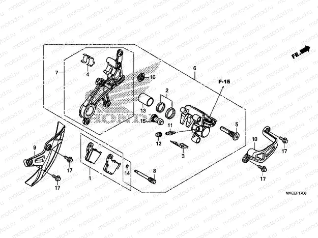F-17 REAR BRAKE CALIPER