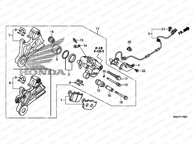 F-17 REAR BRAKE CALIPER