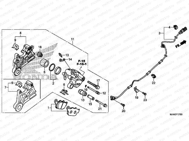 F-17 REAR BRAKE CALIPER