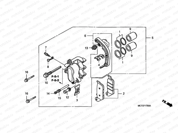 F-17 REAR BRAKE CALIPER