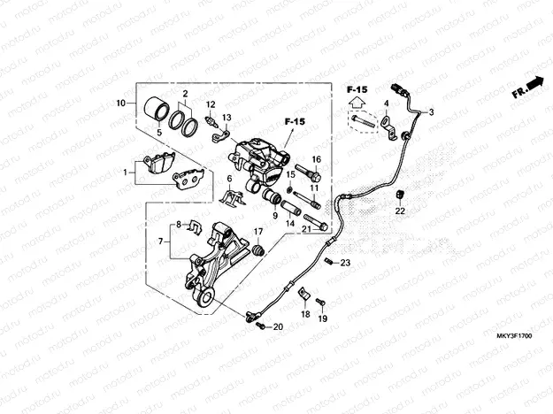 F-17 REAR BRAKE CALIPER