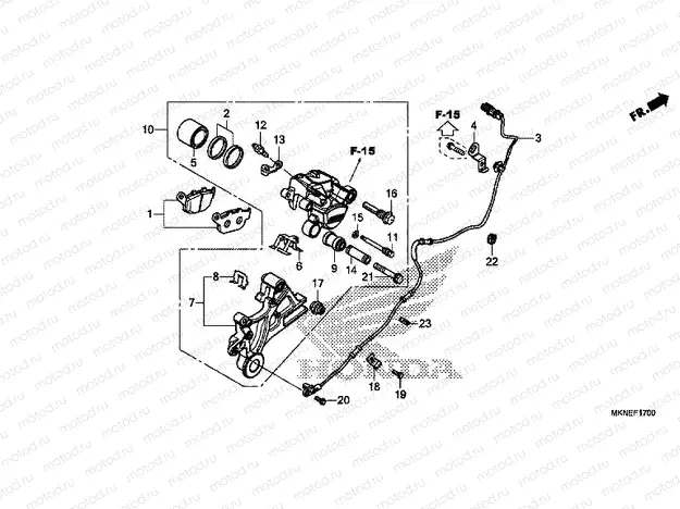 F-17 REAR BRAKE CALIPER