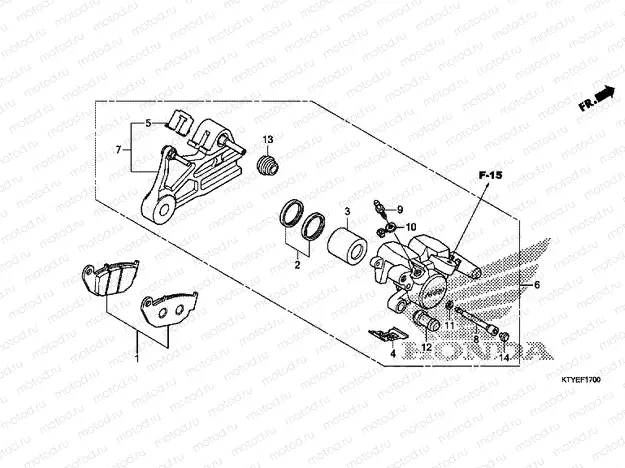 F-17 REAR BRAKE CALIPER