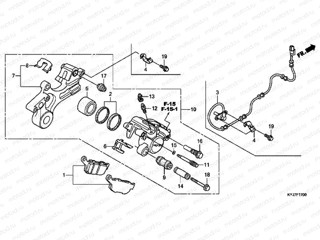 F-17 REAR BRAKE CALIPER