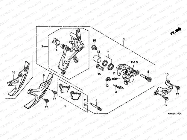 F-17 REAR BRAKE CALIPER