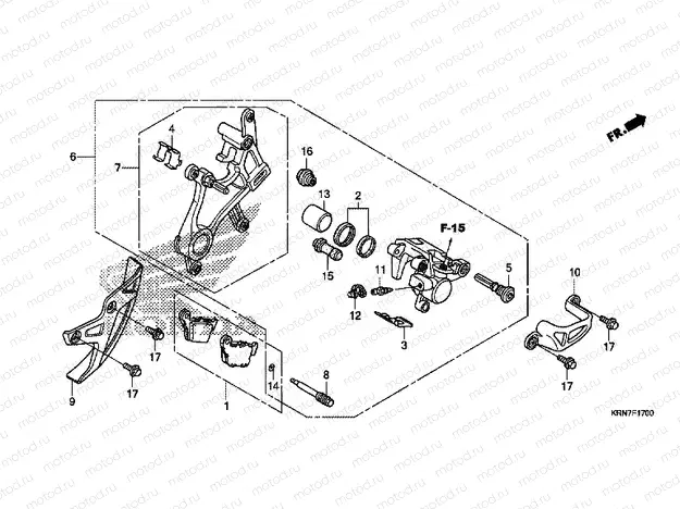 F-17 REAR BRAKE CALIPER