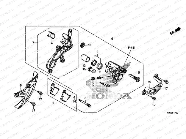F-17 REAR BRAKE CALIPER
