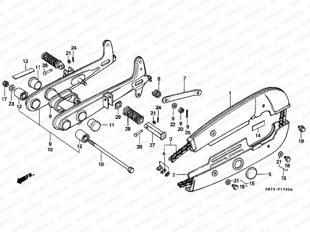 F-17 REAR FORK / CHAIN ​​CABINET