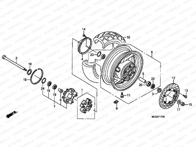 F-17 REAR WHEEL