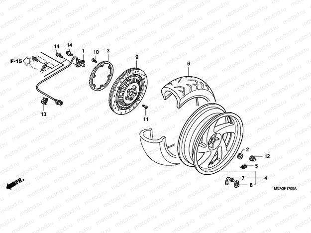 F-17 REAR WHEEL