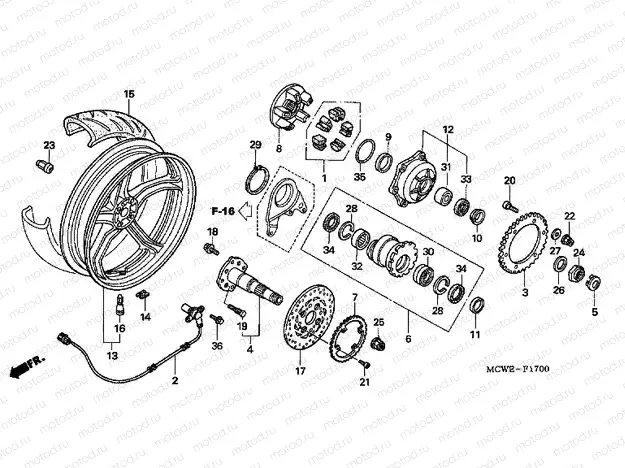 F-17 REAR WHEEL
