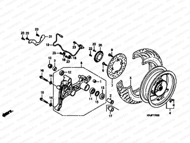 F-17 REAR WHEEL