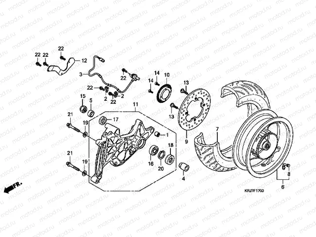 F-17 REAR WHEEL