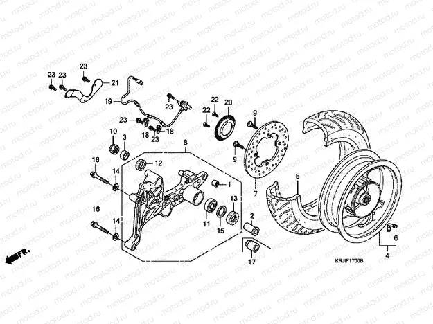 F-17 REAR WHEEL