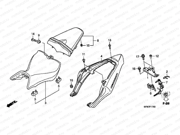 F-17 SEAT / SEAT ARM