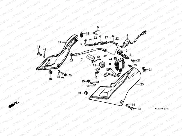 F-17 SIDE COVER / FUEL PUMP / RECTIFIER