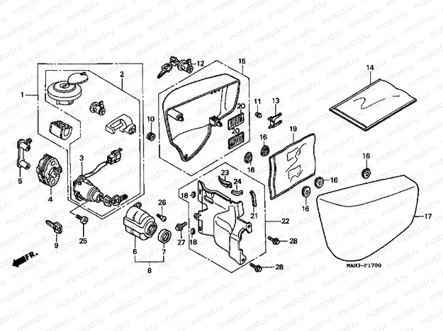 F-17 SIDE COVER / KEY KIT