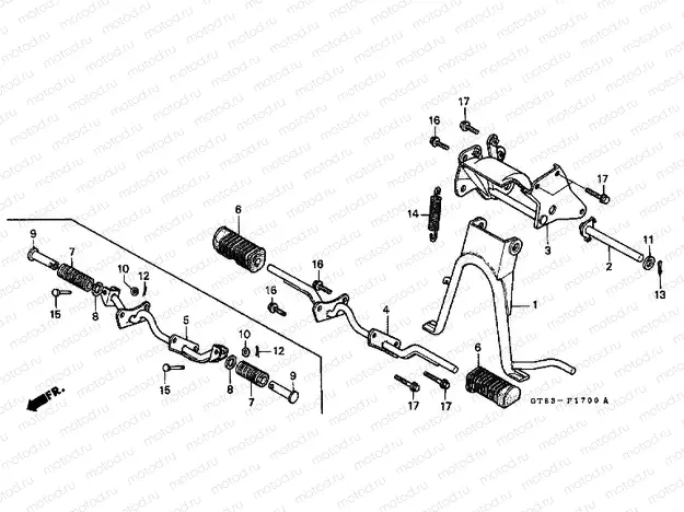 F-17 SUPPORT / FOOTREST