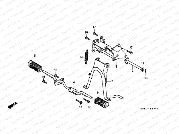 F-17 SUPPORT / FOOTREST